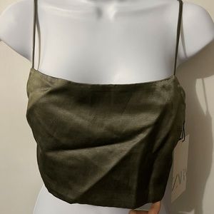 Zara criss cross crop top